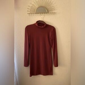 Red Capella mini dress, size large, long slee tight stretchy